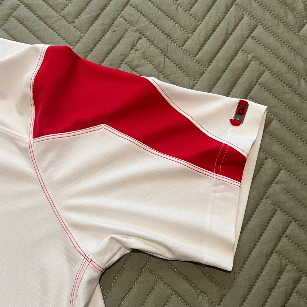 Nike Men's White Polo with Red Accents and Georgia 'G' Logo - Picture 4 of 5